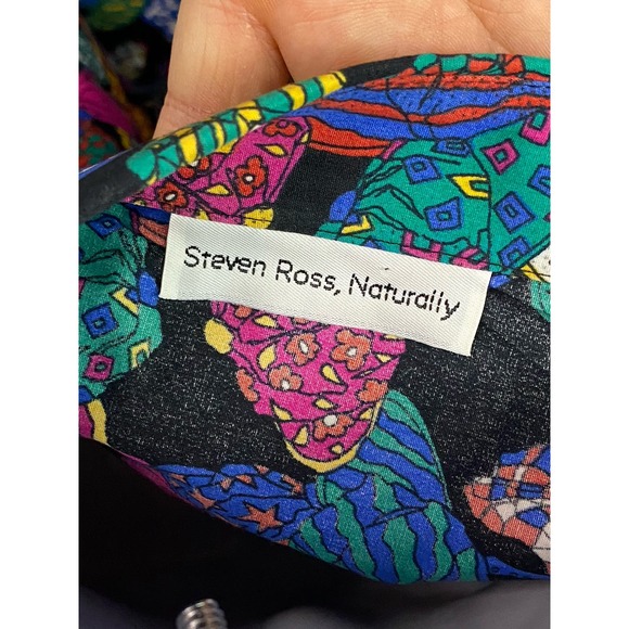 VINTAGE STEVEN ROSS NATURALLY 1990'S MEN'S SHIRT 3XL MULTI COLOR BASEBALL CAP - Picture 7 of 11